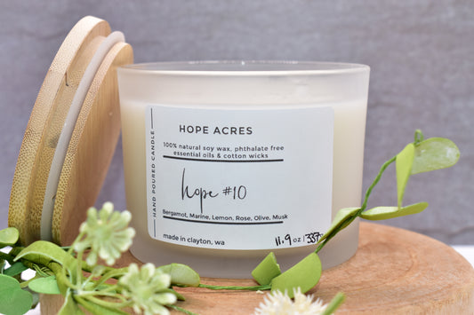 hope #10 Citrus/Summer bergamot*lemon*rose*olive*musk - Soy Candle