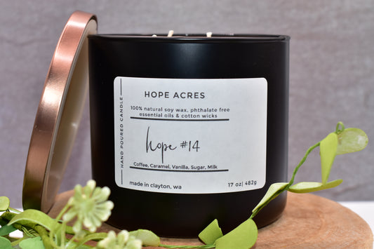 hope #14 Warm/365 - coffee*caramel*sugar*vanilla*milk - Soy Candle