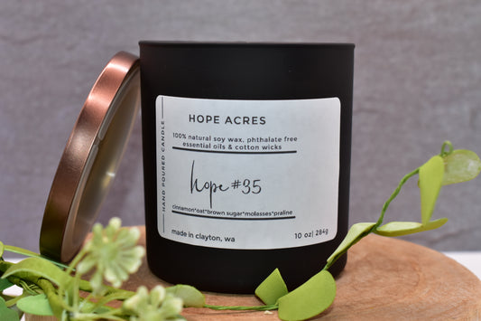 hope #35 Spicy/365 bergamon*oat*brown sugar*molasses*praline - Soy Candle