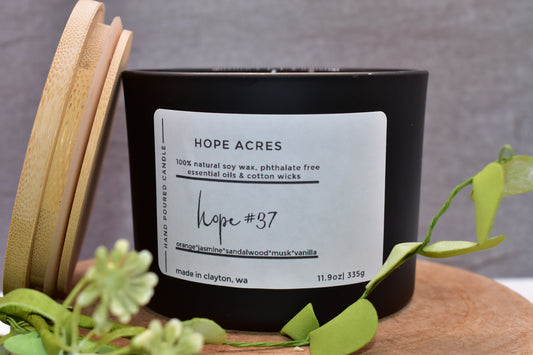 hope #37 Floral/Spring orange*jasmine*sandalwood*musk*vanilla - Soy Candle