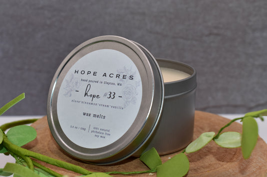 hope #33 Wax Melt Tin 5oz