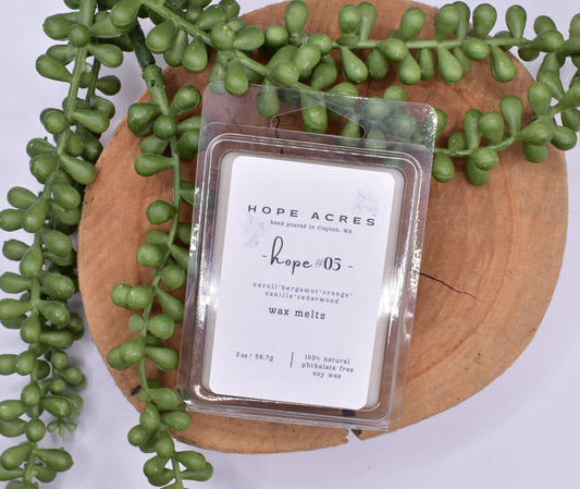 hope #05 Floral/Spring neroli*tangerine*bergamot*sea salt*vanilla*cedar - Wax Melts 2oz