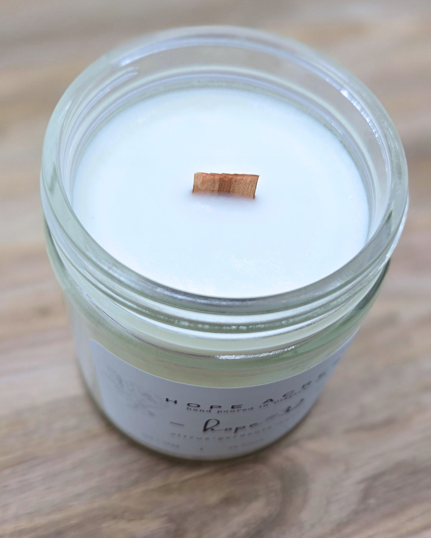 hope #32 citrus*gardenia*coconut 7oz Soy Candle - Clear